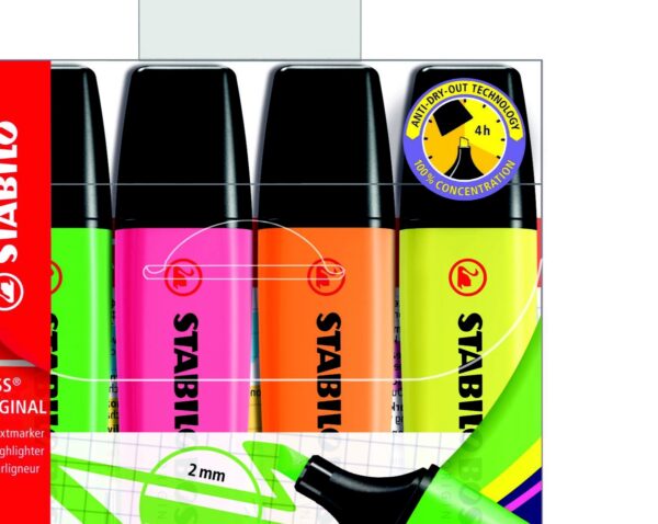 STABILO Original Pack x4 Marcador Fluorescente - Imagen 2